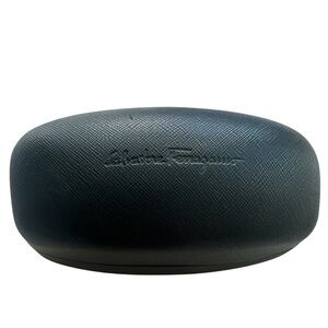 Authentic SALVADORE FERRAGAMO OS Black Sunglasses Hard Case
